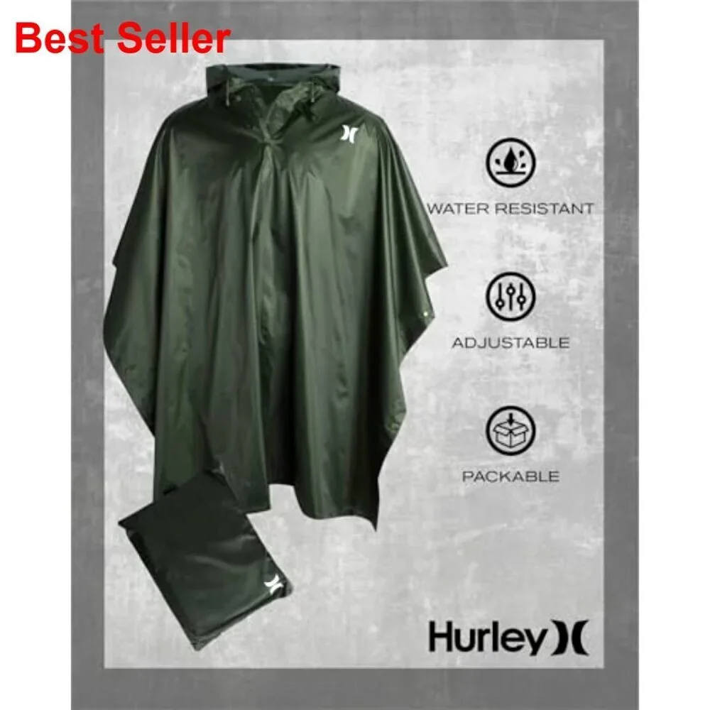 Waterproof Rain Poncho, Lightweight Packable for Hiking Camping Emergency